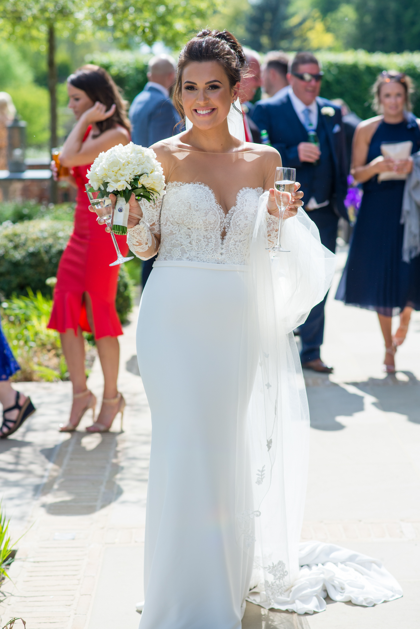 Bride in a pronovias bridal gown